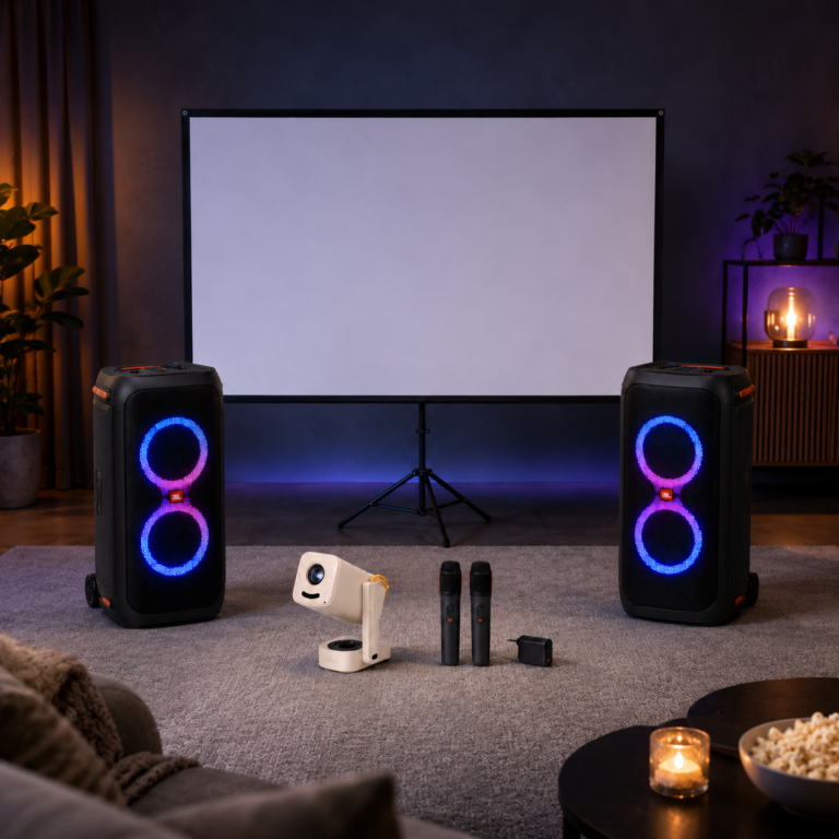 JBL-karaoke- ja kotiteatteripaketti
