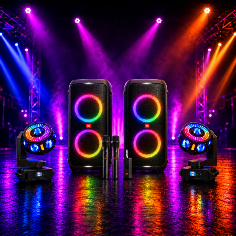 JBL-karaoke- ja valopaketti