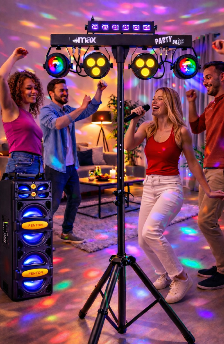 Juhlapaketti – Fenton LIVE2102, mikrofoni ja MAX PartyBar10 -valot